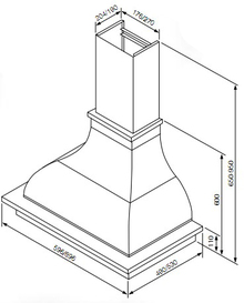 Вытяжка кухонная Best CORINNA 60 под покраску