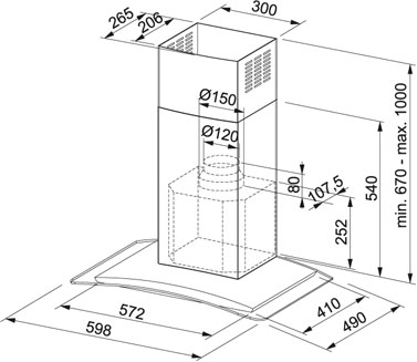 Вытяжка кухонная Franke FGC 625 BK/XS