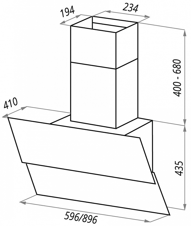 Вытяжка кухонная Maunfeld PLYM 60 черный