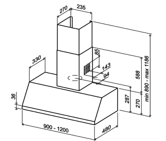 Вытяжка кухонная Best CANAZEI 120 XS