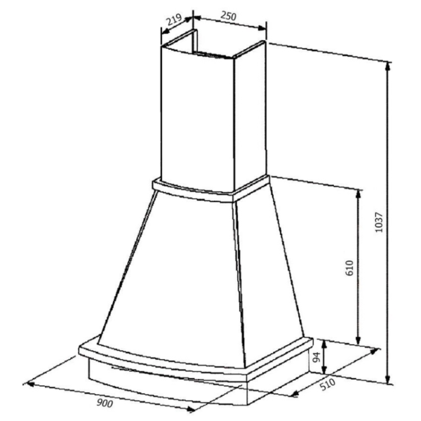 Вытяжка кухонная Best BOSCA 780 90 тёмный орех