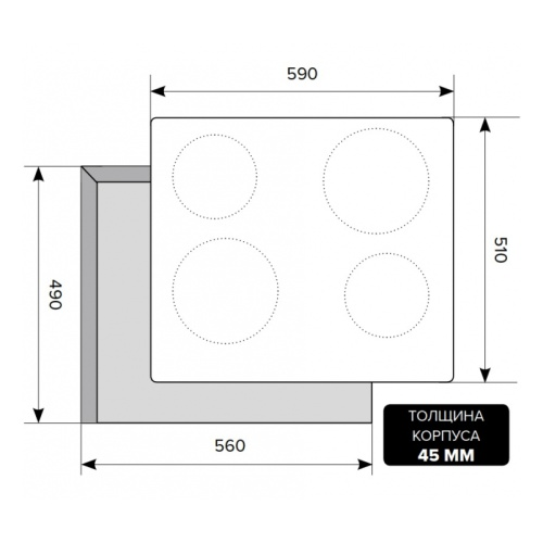 Варочная панель LEX EVE 640 WH