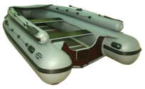 Надувная лодка Фрегат  M-390 F  серая л/п