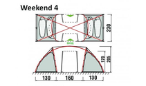 Палатка GreenLand Weekend 2+2