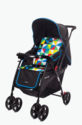 Коляска Happy Dino LC219H черная с ромбами