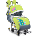 Санки-коляска Ника детям 7-2 коллаж-жираф лимон