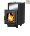 Печь Везувий Сенсация 16, (220) со стеклом, антрацит, дровяная