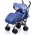 Коляска Babyhit LUCKY  синий с цветочным орнаментом
