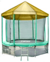 Батут Optifit  Like Green 12ft с желтой крышей
