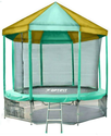 Батут Optifit  Like Green 12ft с зелено-желтой крышей