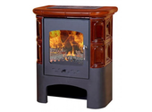 Печь ЭкоКамин  Веймар Изразец с металлической крышкой, Арка коричневая