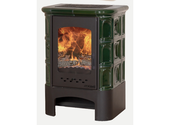 Печь ЭкоКамин  Бавария Изразец Арка зеленая