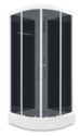 Душевая кабина Domani-Spa  Light 88 без электрики, чёрные стенки, тонированное стекло