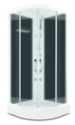 Душевая кабина Domani-Spa  Light 88 с гидромассажем, черные стенки, сатин матированное стекло