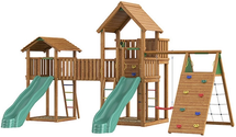 Детский городок Jungle Gym  Jungle Grand Palace+ Cottage + Climb + Playhouse  + жесткий мост