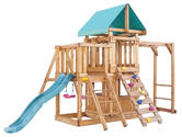 Детский городок Babygarden с балконом, закрытым домиком,рукоходом, скалолазкой и горкой 1.8м