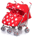 Коляска Babyhit TWICEY (двойня) красный со звёздами