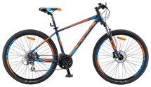 Велосипед STELS  Navigator 750 D 27.5 V010 (2019) рама 19, синий/оранжевый