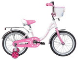 Велосипед Novatrack Butterfly 14 (2020) белый-розовый