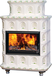 Печь ЭкоКамин  Эльзас изразец бежевый "Арка" Береза