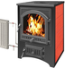 Печь Везувий ПК-01(205) с плитой и т/о красный 9 кВт