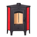 Печь ЭкоКамин  Бавария Изразец красный Угловая с чугунной плитой