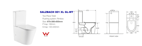 Унитаз WELTWASSER   SALZBACH 001 XL GL-WT 