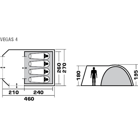 Палатка TREK PLANET  Vegas 4