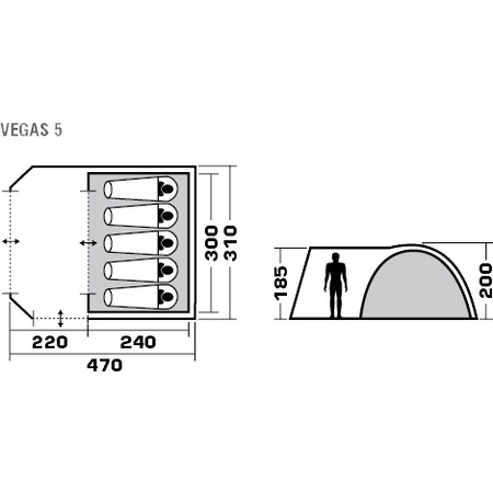 Палатка TREK PLANET  Vegas 5