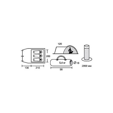 Палатка TREK PLANET  Hudson 3