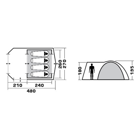 Палатка TREK PLANET  Atlanta 4 Air