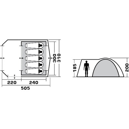 Палатка TREK PLANET  Atlanta 5 Air
