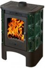 Печь ЭкоКамин  Бавария Изразец с чугунной плитой, Арка зеленая