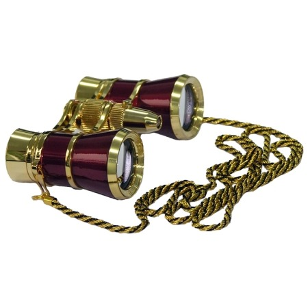 Бинокль Levenhuk Broadway 325F с подсветкой и цепочкой, красный