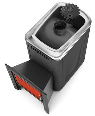 Печь TMF Ангара 2012 Inox витра ЗК антрацит