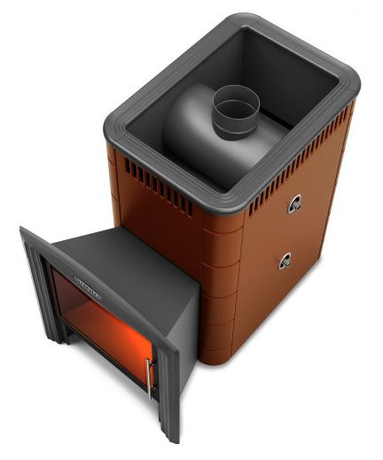 Печь TMF Ангара Inox Витра, т/обменник, терракота