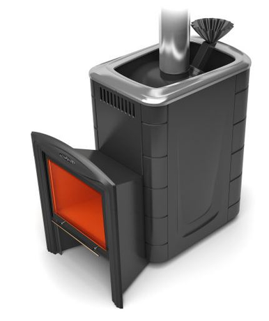 Печь TMF Гейзер 2014 сarbon витра ЗК антрацит