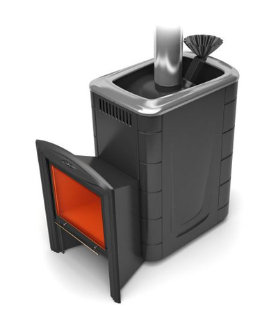 Печь TMF Гейзер 2014 Inox витра ЗК антрацит