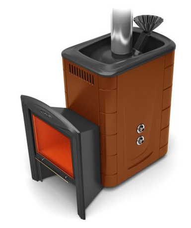 Печь TMF Гейзер 2014 Inox витра ЗК ТО терракота