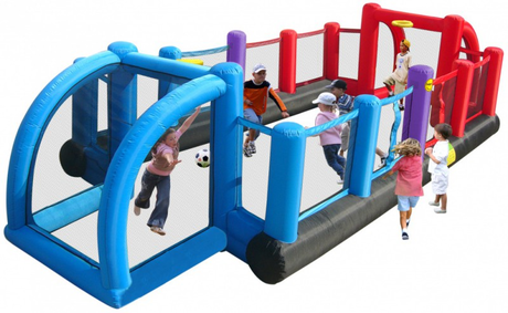 Надувной батут Happy Hop  Надувное сооружение для футбола 9072N