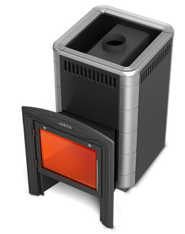 Печь TMF Карасук Carbon Витра, антрацит, нерж. вставки