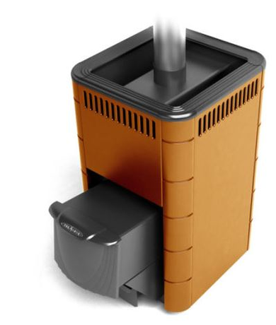 Печь TMF Карасук Carbon, дверца антрацит, терракота