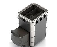 Печь TMF Компакт Inox антрацит, нерж.вставки