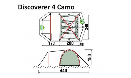 Палатка RockLand Discoverer 4 Camo