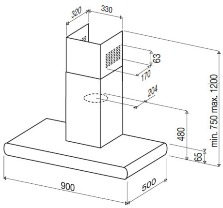 Вытяжка кухонная Best  ARCTIC белое стекло