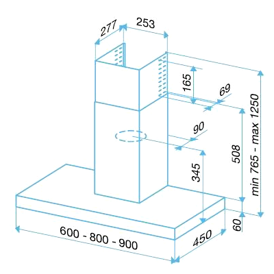 Вытяжка кухонная Best  BETA 90