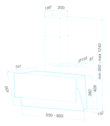Вытяжка кухонная Best  FLAP 80