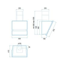 Вытяжка кухонная Best  KITE SMALL BLACK