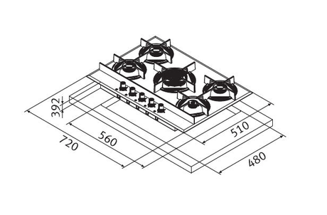 Варочная панель Franke  FHCR 705 4G TC WH C
