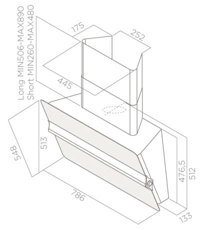 Вытяжка кухонная Elica CAPITOL WH/F/80